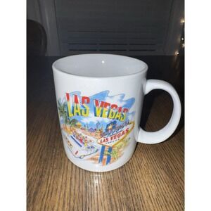 Vintage Las Vegas Strip Coffee Mug 90s Mirage Maxim Tropicana Caesars